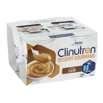 Clinutren Dessert Gourmand Nutriment Café 4 Cups/200g à Chauny