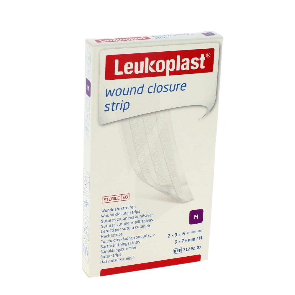 Leukos W Clos Str Sutur Cut Adh 6x75mm 2s