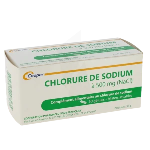 Cooper - Chlorure De Sodium 500mg - 50 Gélules