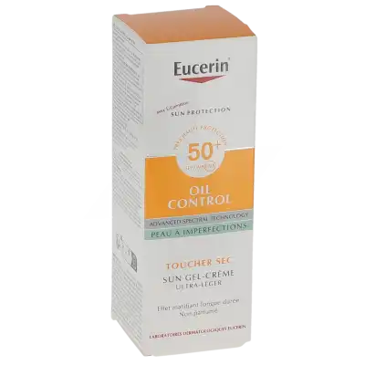 Eucerin Sun Oil Control Spf50+ Gel Crème Visage Fl Pompe/50ml à Saint-Pierre-des-Corps
