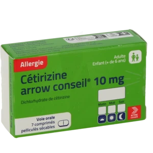 Cetirizine Arrow Conseil 10 Mg, Comprimé Pelliculé Sécable