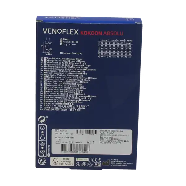 Venoflex Kokoon Absolu 2 Chaussette Femme Marine Taille 2n