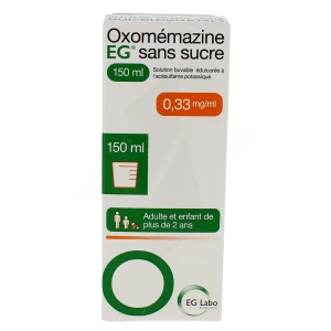 Oxomemazine Eg 0,33 Mg/ml Sans Sucre, Solution Buvable édulcorée à L'acésulfame Potassique