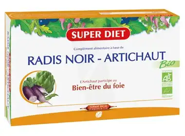Superdiet Radis Noir Artichaut Bio Solution Buvable 20 Ampoules/15ml à TOULON