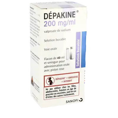 DEPAKINE 200 mg/ml, solution buvable