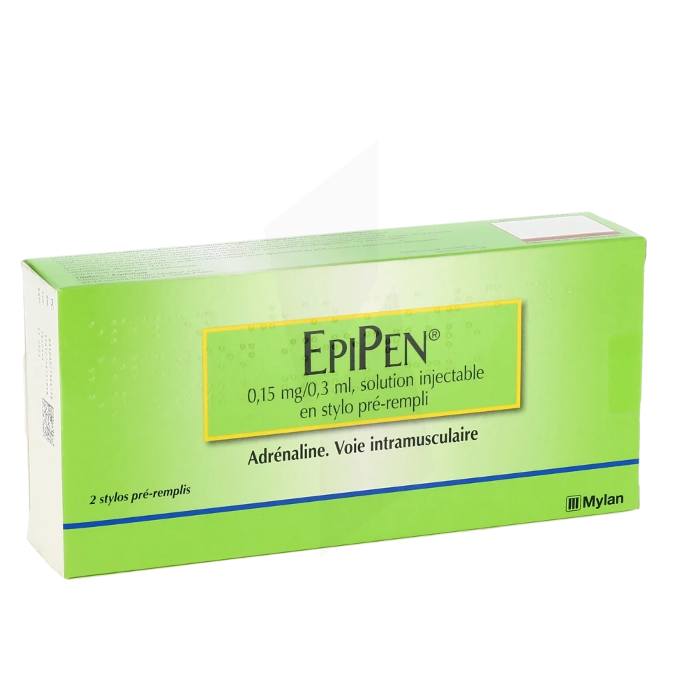 Epipen 0,15 Mg/0,3 Ml, Solution Injectable En Stylo Pré-rempli