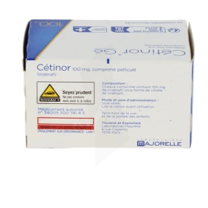 Cetinor 100 Mg, Comprimé Pelliculé