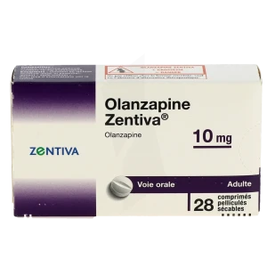 Olanzapine Zentiva 10 Mg, Comprimé Pelliculé Sécable