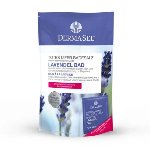 Dermasel Fette Sels De Bain Mer Morte Lavande Sachet/400g