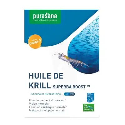 Purasana Huile De Krill 500mg Gélules B/60 à BRIÉ-ET-ANGONNES