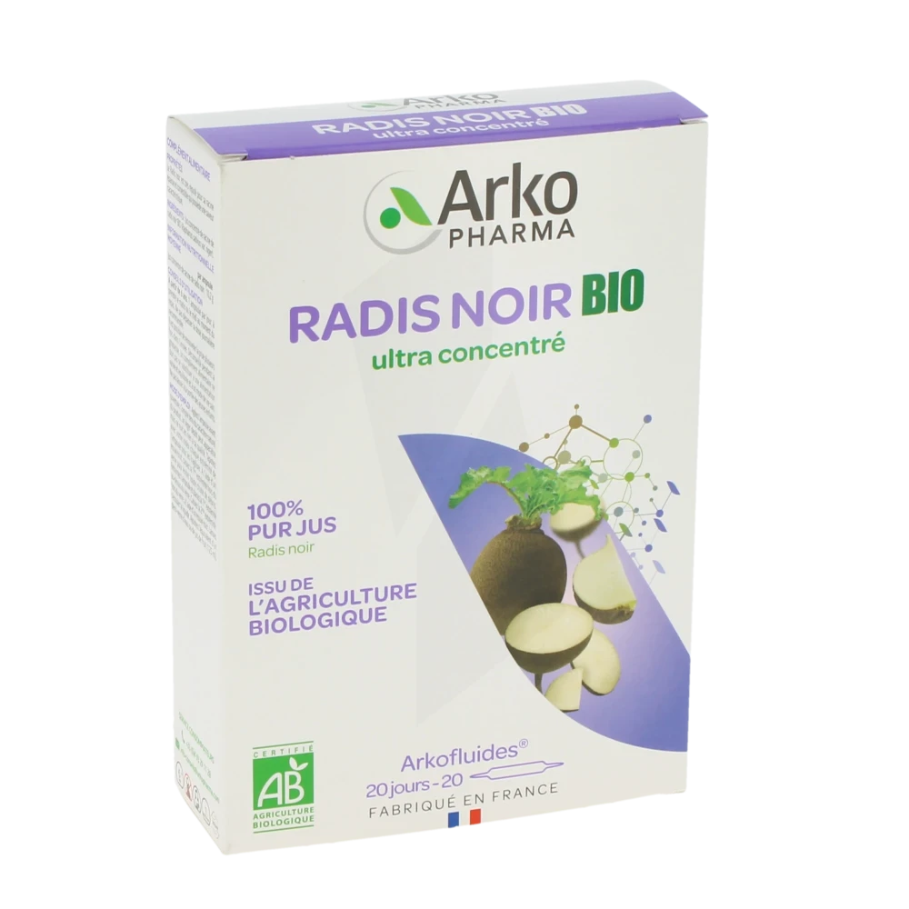 Arkofluide Bio Ultraextract Radis Noir Solution Buvable 20 Ampoules/10ml