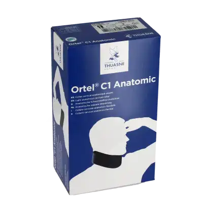 Thuasne Ortel C1 Anatomic - Collier cervical avec housse - Marine 11cm T2