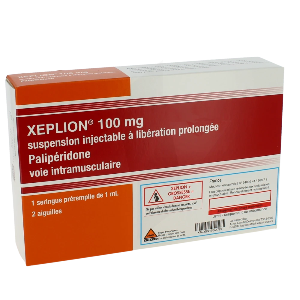 Xeplion 100 Mg, Suspension Injectable à Libération Prolongée