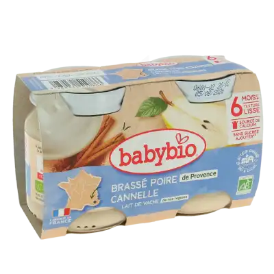 Babybio Alimentation Infantile Brassé Lait De Vache Poire Cannelle 2pots/130g à JOINVILLE-LE-PONT