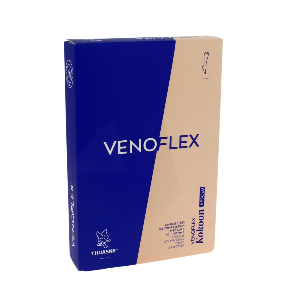 Venoflex Kokoon Absolu 2 Chaussette Mollet+ Femme Noir Taille 3l