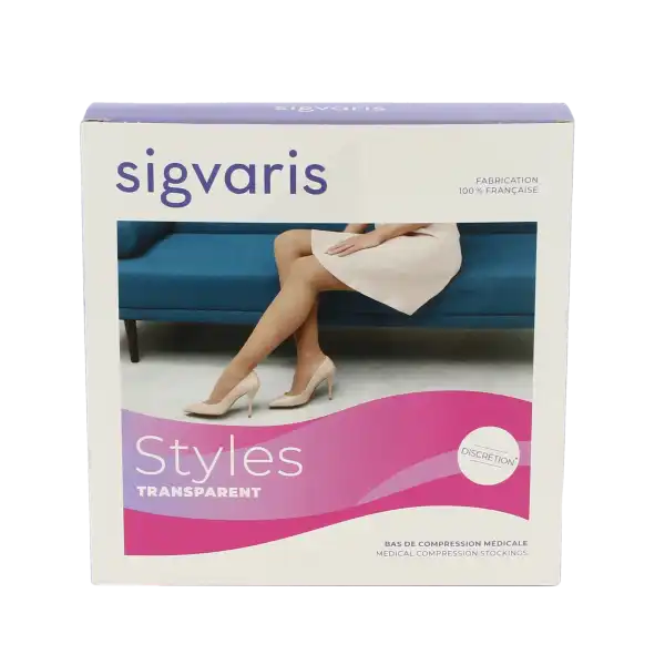 Sigvaris Styles Transparent Collant  Femme Classe 2 Beige 110 Small Normal