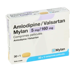 Amlodipine/valsartan Mylan 5 Mg/160 Mg, Comprimé Pelliculé