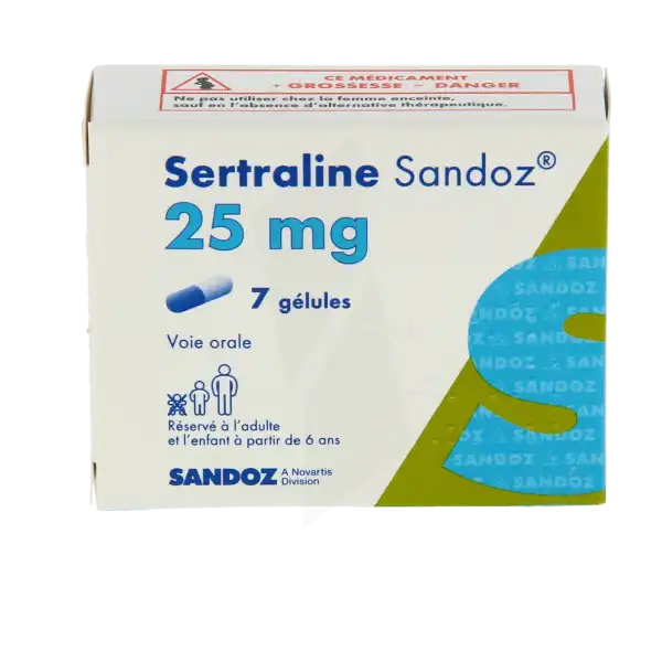 Sertraline Sandoz 25 Mg, Gélule