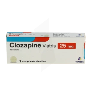 Clozapine Viatris 25 Mg, Comprimé Sécable