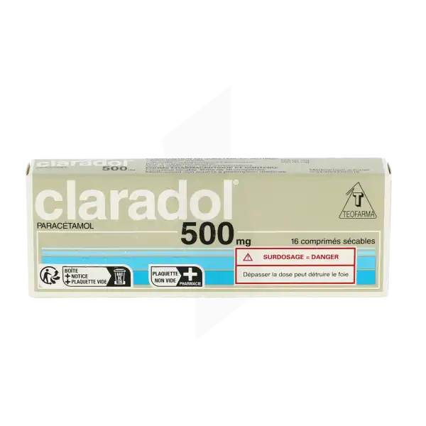 Claradol 500 Mg, Comprimé Sécable