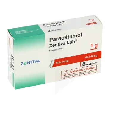 Paracetamol Zentiva Lab 1 G, Comprimé à Talence