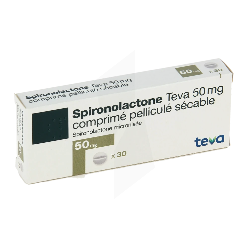 Spironolactone Teva 50 Mg, Comprimé Pelliculé Sécable