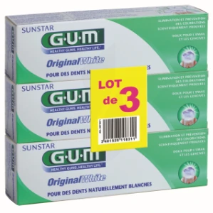 Gum Original White Pâte Dentifrice Blanchissant 3t/75ml