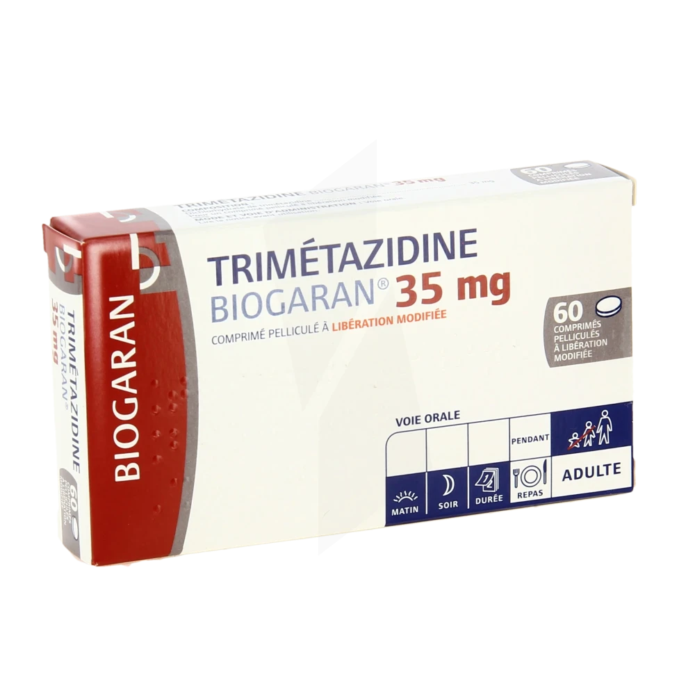 Trimetazidine Biogaran 35 Mg, Comprimé Pelliculé à Libération Modifiée