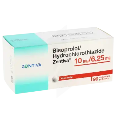 BISOPROLOL/HYDROCHLOROTHIAZIDE ZENTIVA 10 mg/6,25 mg, comprimé pelliculé