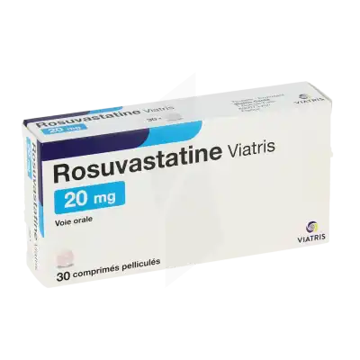 Rosuvastatine Viatris 20 Mg, Comprimé Pelliculé à SAINT-PRIEST
