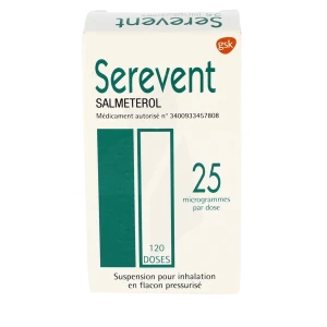 Serevent 25 Microgrammes Par Dose, Suspension Pour Inhalation En Flacon Pressurisé