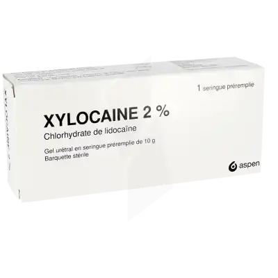 Xylocaine 2 %, Gel Urétral En Seringue Préremplie à Blere