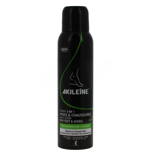 Akileine Soins Verts Spray 3 En 1 Pieds & Chaussures Aérosol/150ml