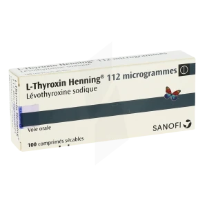L-thyroxin Henning 112 Microgrammes, Comprimé Sécable