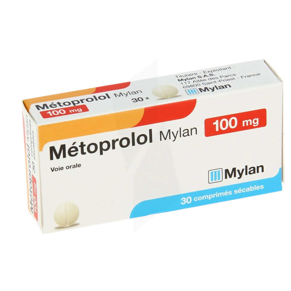 Metoprolol Viatris 100 Mg, Comprimé Sécable