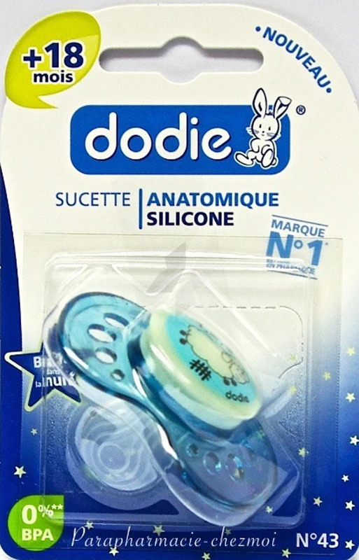 Dodie Sucette Anatomique Silicone Duo Nuit Phosphorescent +18 Mois : Tous  les Produits Dodie Sucette Anatomique Silicone Duo Nuit Phosphorescent +18  Mois Pas Cher & Discount