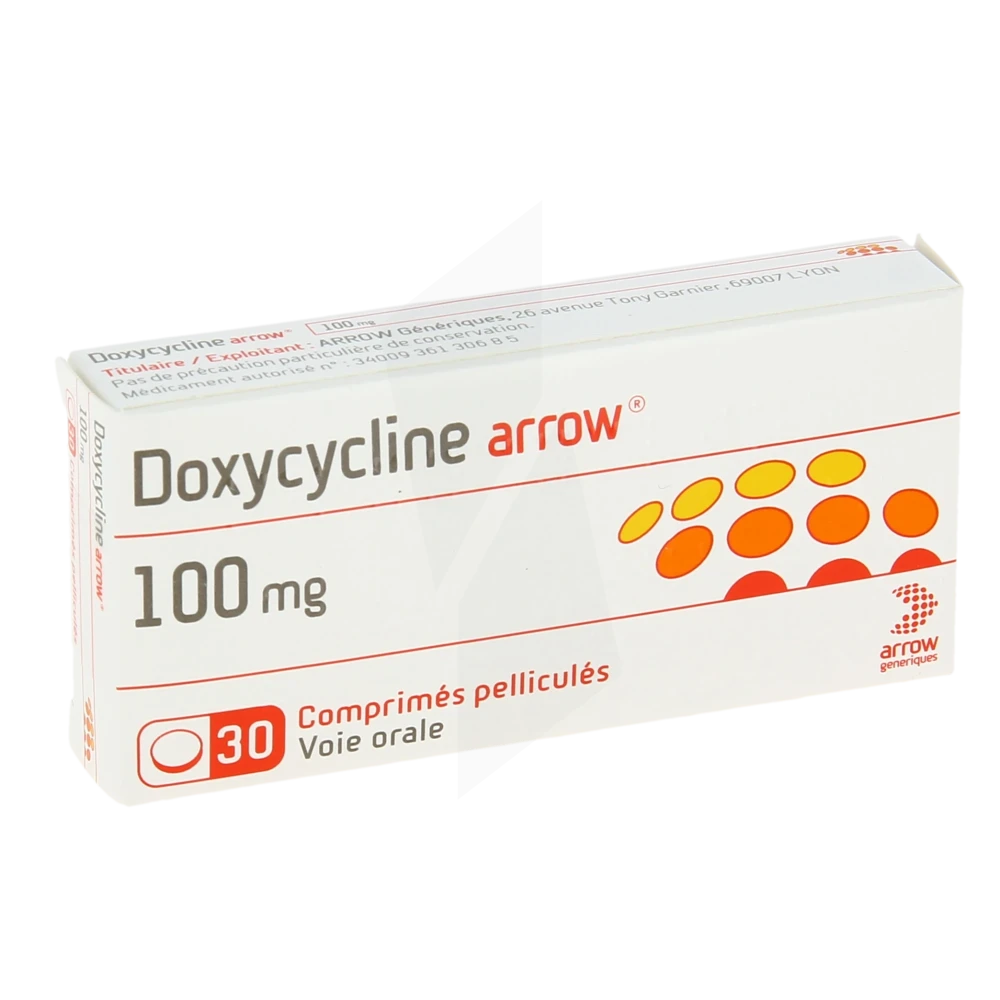 Doxycycline Arrow 100 Mg, Comprimé Pelliculé