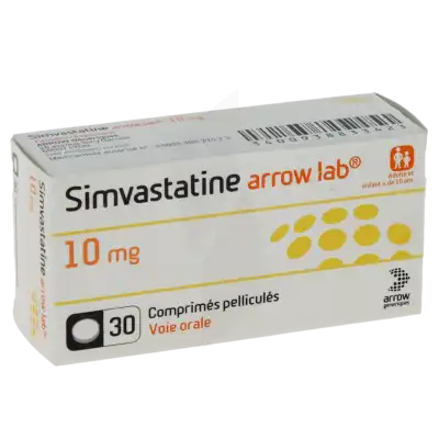 Simvastatine Arrow Lab 10 Mg, Comprimé Pelliculé à CHAMPAGNOLE