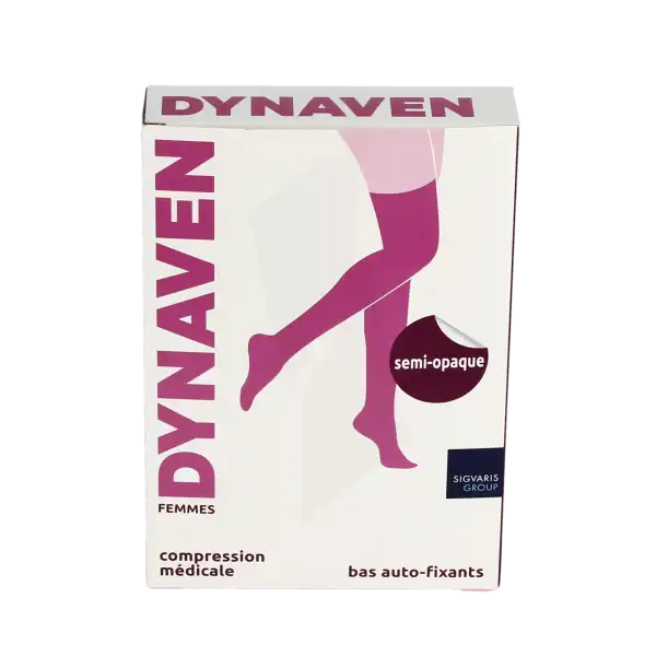 Dynaven Semi-opaque Bas Auto-fixants  Femme Classe 2 Beige Small Normal-