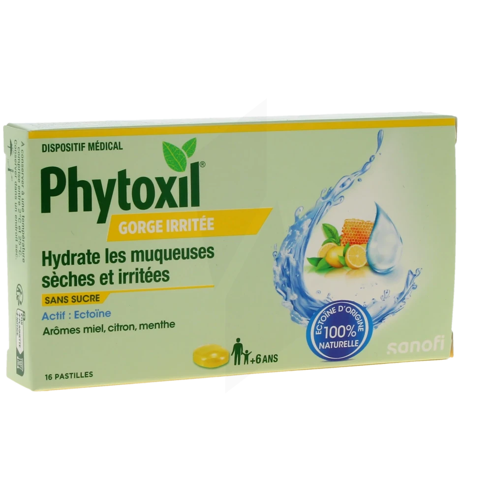 Phytoxil Mal De Gorge Pastilles Miel Citron Boîte De 16