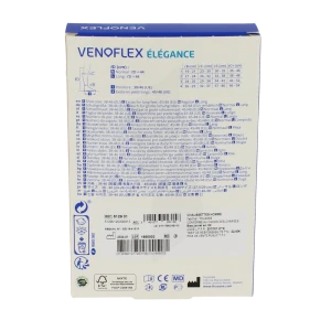 Venoflex Elegance 2 Chaussette Maille Côtelée Homme Marine Taille 3l