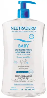 (NSFP)Neutraderm Baby Eau nettoyante douceur 3 en 1 Fl pompe/1L Edition limitée