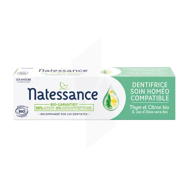 Natessance Bio Dentifrice Soin Homéo Compatible T/75ml