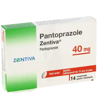 PANTOPRAZOLE ZENTIVA 40 mg, comprimé gastro-résistant