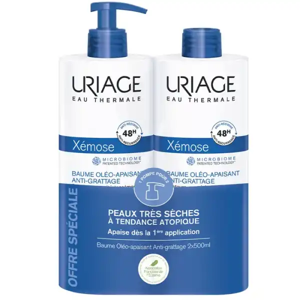 Uriage Xemose Bme Oléo-apaisant Anti-grattage Fl Pompe/500ml+fl/500ml