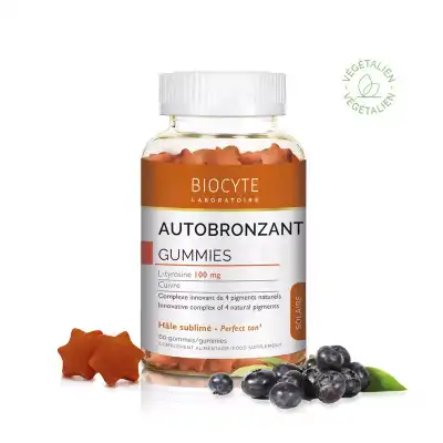 Biocyte Autobronzant Gummies Gomme Pot/60