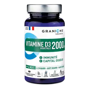Granions Vitamine D3 2000ui Immunité Capital Osseux Comprimés à Croquer B/30 à PARON