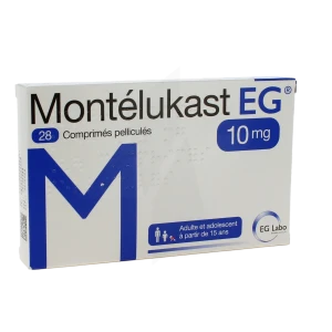 Montelukast Eg 10 Mg, Comprimé Pelliculé