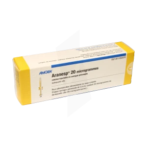 Aranesp 20 Microgrammes, Solution Injectable En Seringue Préremplie