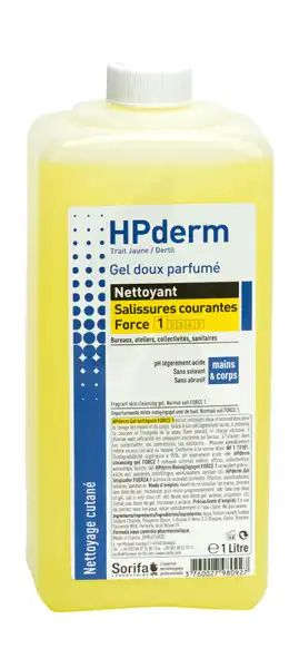 Hpderm® Gel Nettoyant Doux Parfumé Salissures Courantes Force 1 Flacon 1l